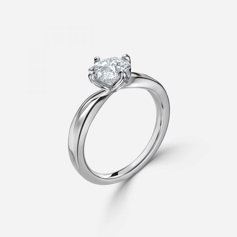Cushion Solitaire Engagement Ring