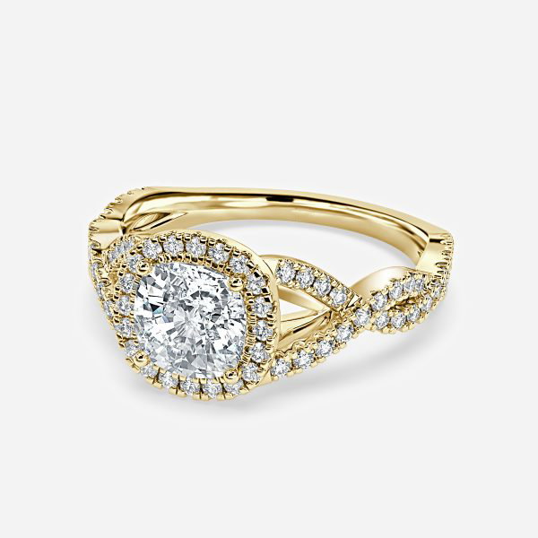 Cushion Halo Engagement Ring