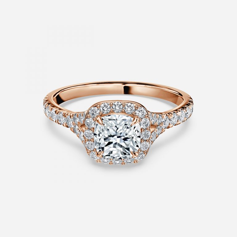 Cushion Halo Engagement Ring