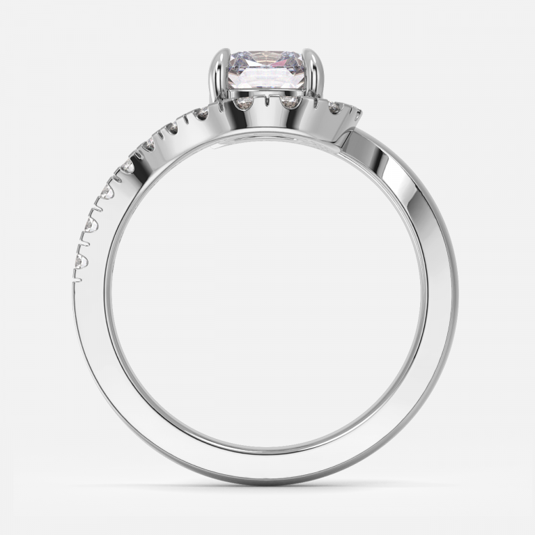 Cushion Halo Engagement Ring
