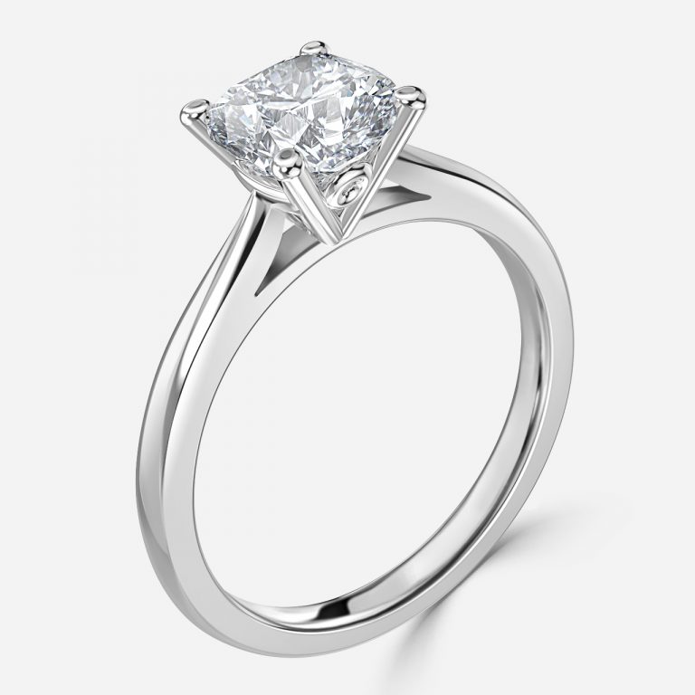 Cushion Solitaire Engagement Ring