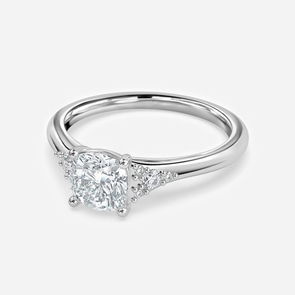 Cushion Cluster Engagement Ring