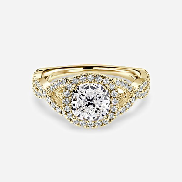 Cushion Halo Engagement Ring