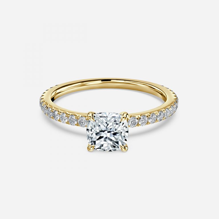 Cushion Dainty Engagement Ring