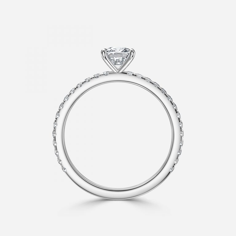 Cushion Dainty Engagement Ring