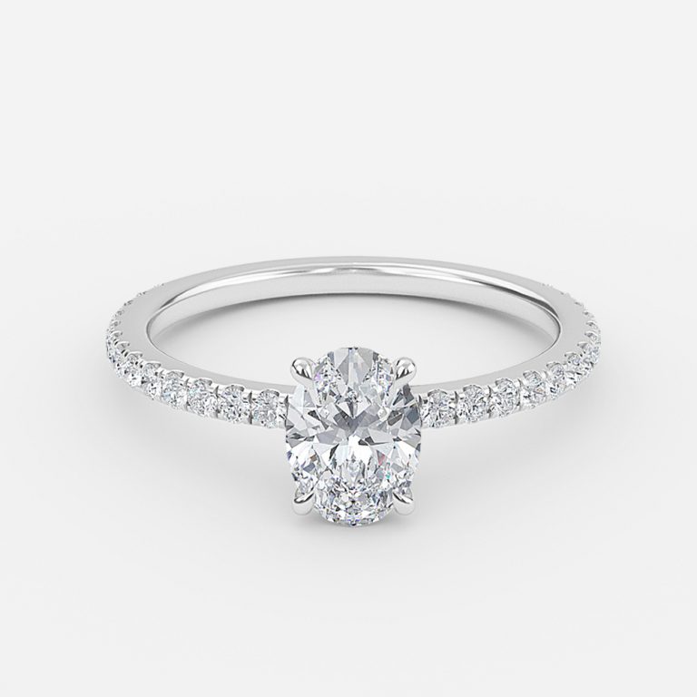 Oval Dainty Engagement Ring