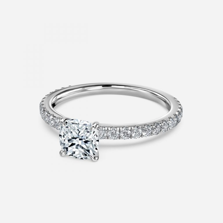Cushion Dainty Engagement Ring