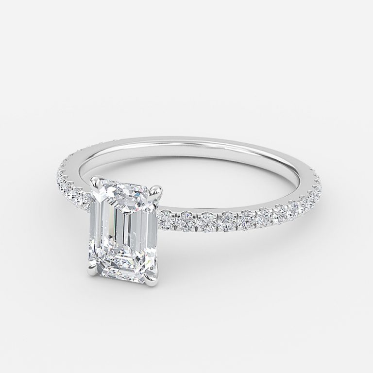 Emerald Dainty Engagement Ring