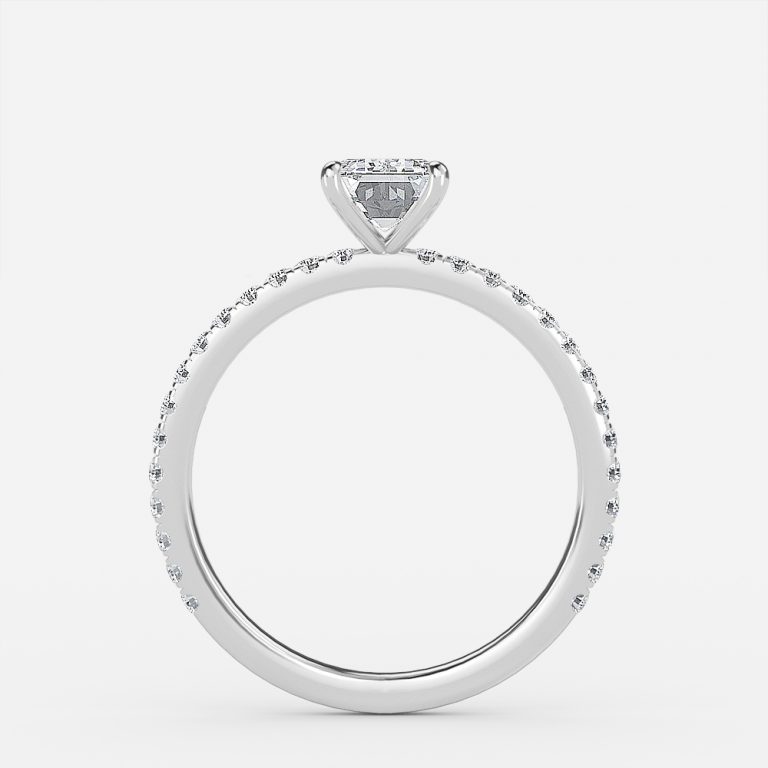 Emerald Dainty Engagement Ring