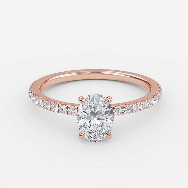 Oval Dainty Engagement Ring