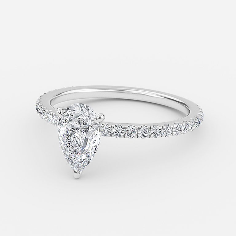 Pear Dainty Engagement Ring