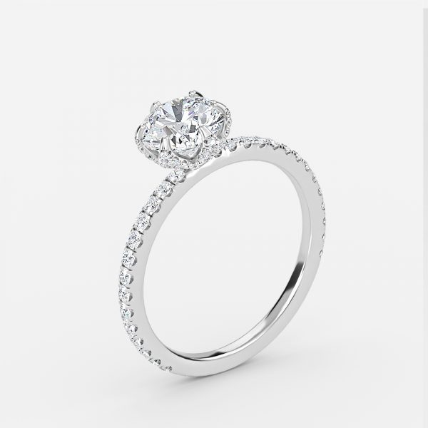 Round Dainty Engagement Ring