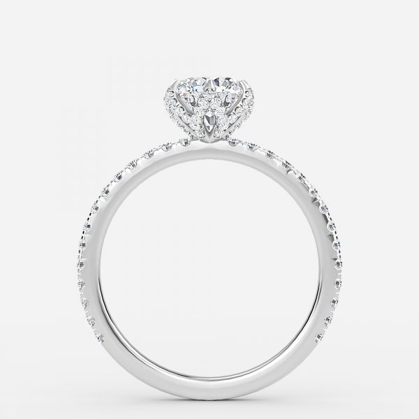 Round Dainty Engagement Ring