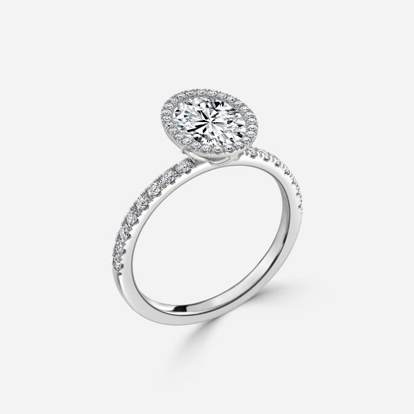 Oval Halo Engagement Ring