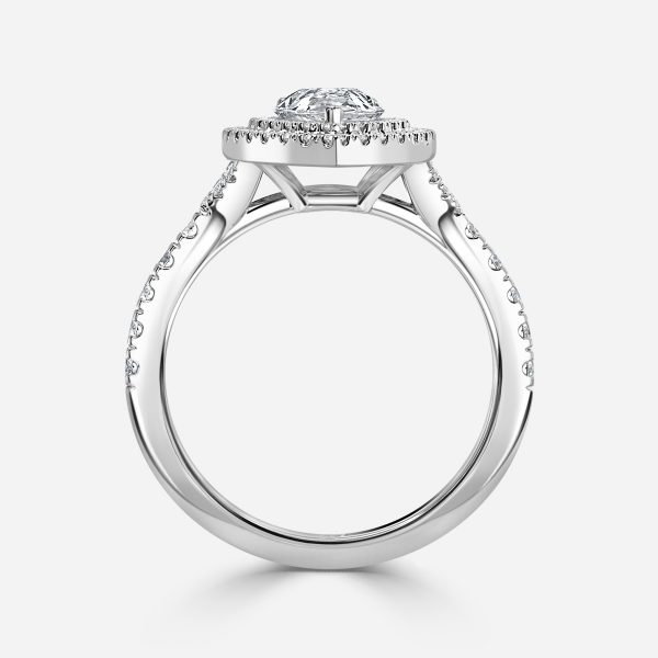 Pear Double Halo Engagement Ring
