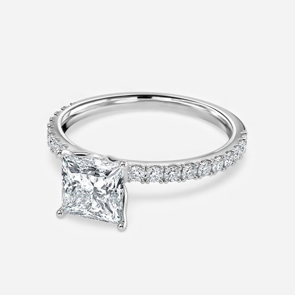 Princess Hidden Halo Engagement Ring