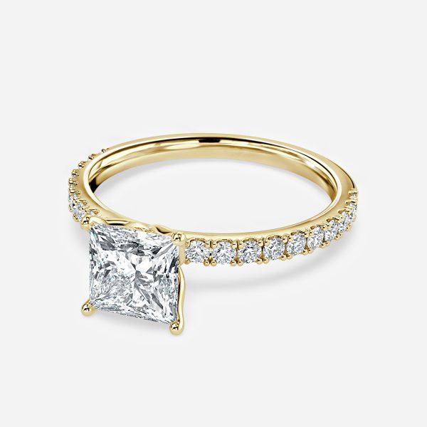 Princess Hidden Halo Engagement Ring