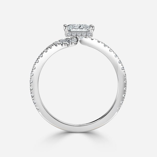 Princess Hidden Halo Engagement Ring