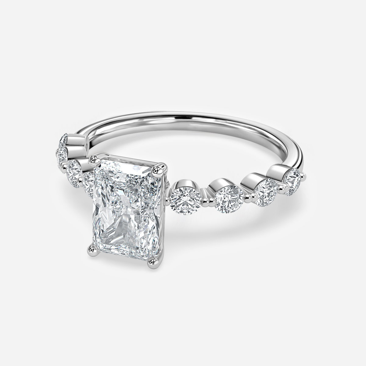 Radiant Unique Engagement Ring