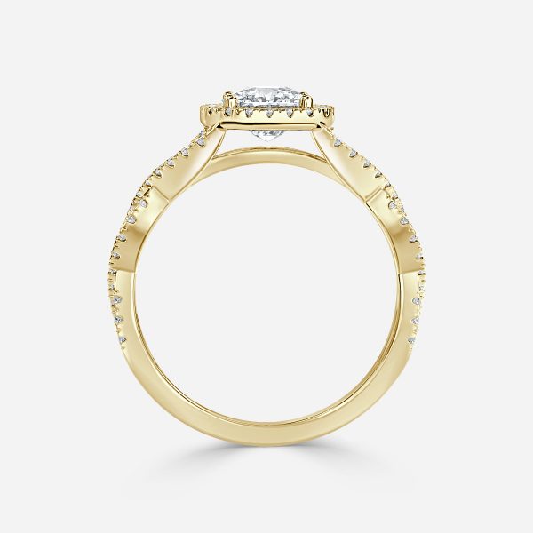 Cushion Halo Engagement Ring