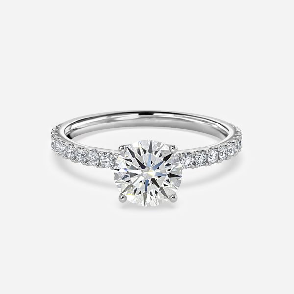 Round Hidden Halo Engagement Ring