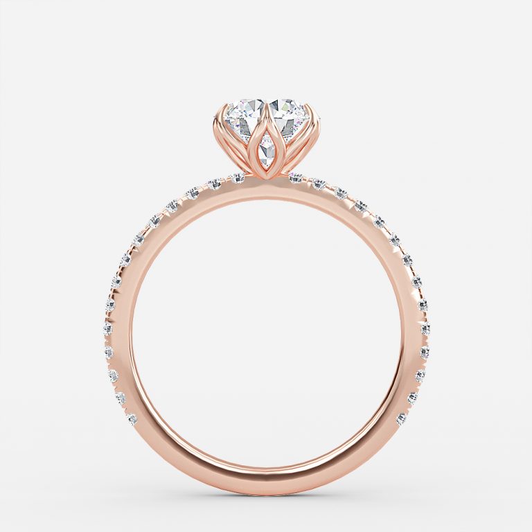 Round Dainty Engagement Ring