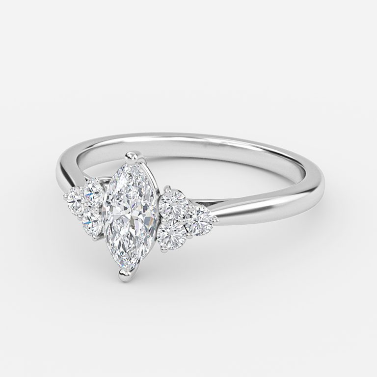 Marquise Cluster Engagement Ring