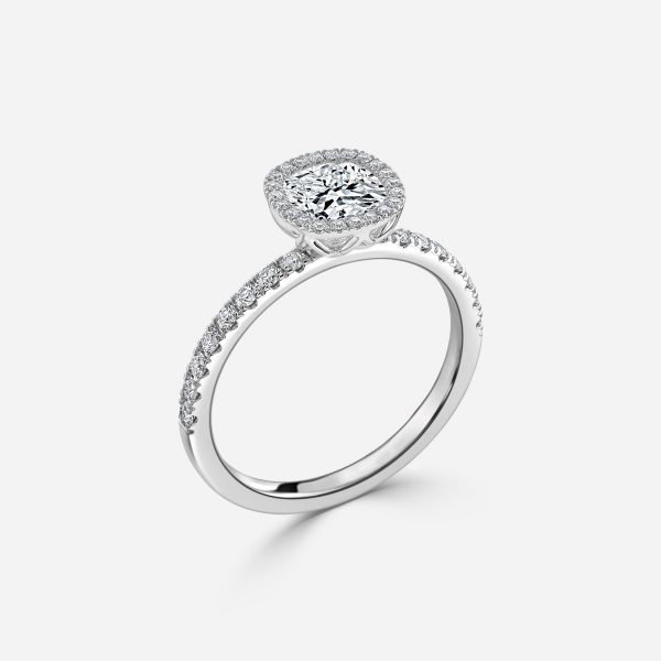 Cushion Halo Engagement Ring