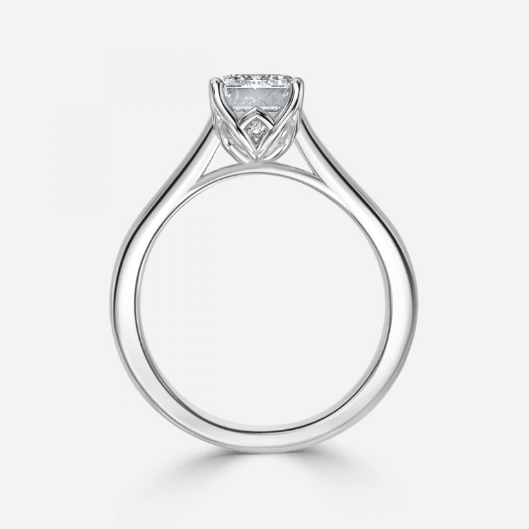 Emerald Solitaire Engagement Ring