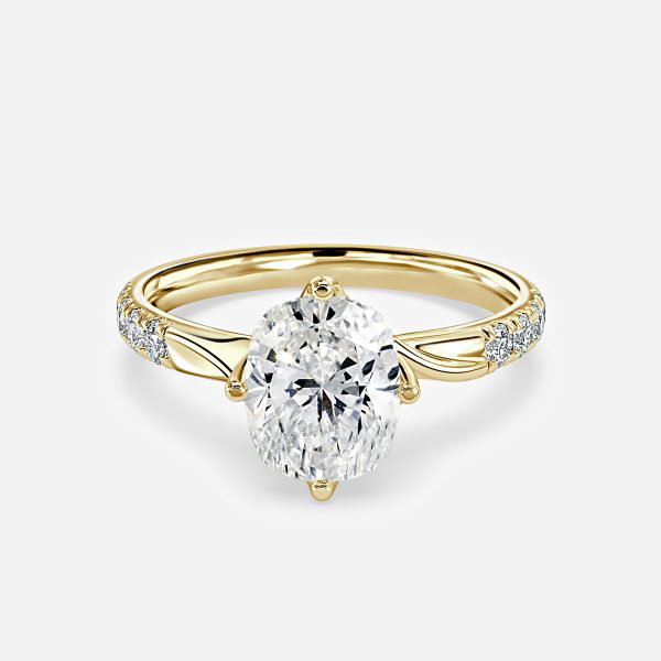 Cushion Diamond Band Engagement Ring