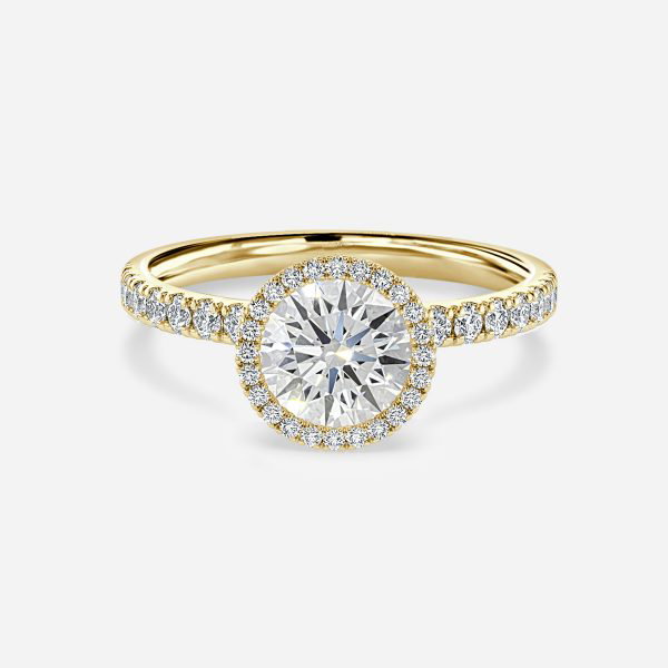 Round Halo Engagement Ring