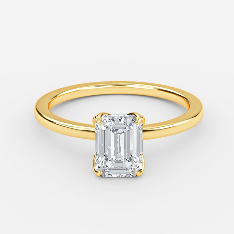 Emerald Solitaire Engagement Ring