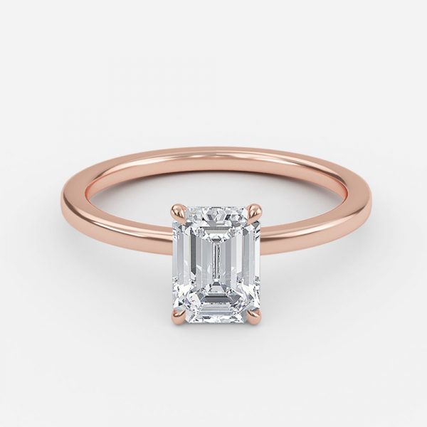 Emerald Solitaire Engagement Ring
