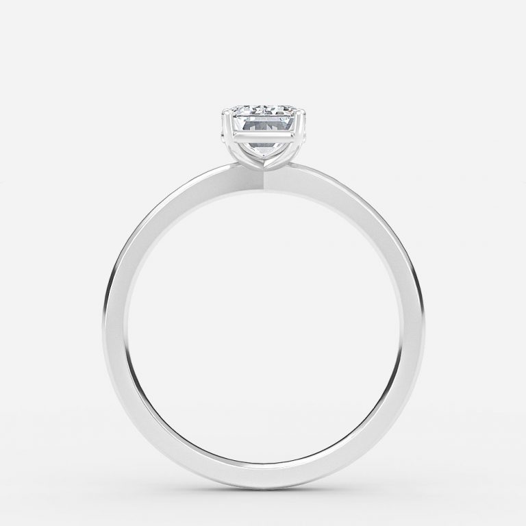 Emerald Solitaire Engagement Ring