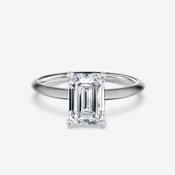 Emerald Solitaire Engagement Ring