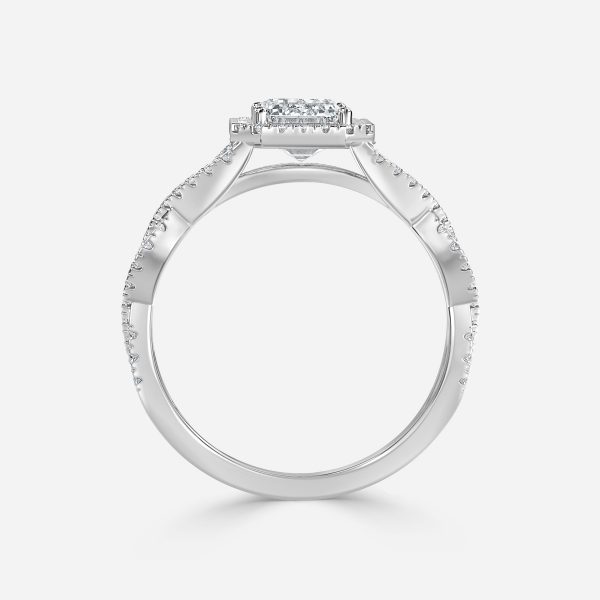 Emerald halo Engagement Ring
