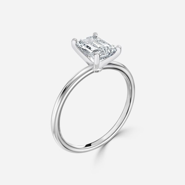 Emerald Solitaire Engagement Ring