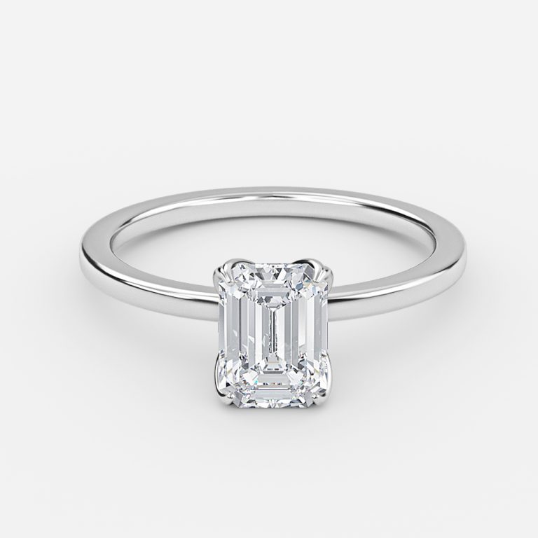 Emerald Solitaire Engagement Ring