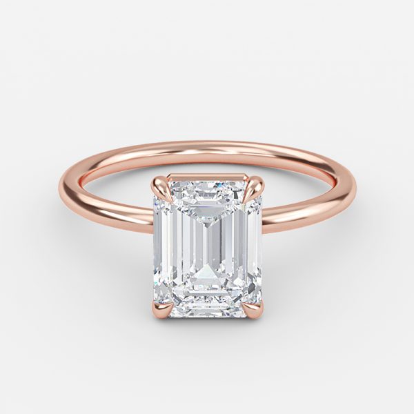 Emerald Solitaire Engagement Ring