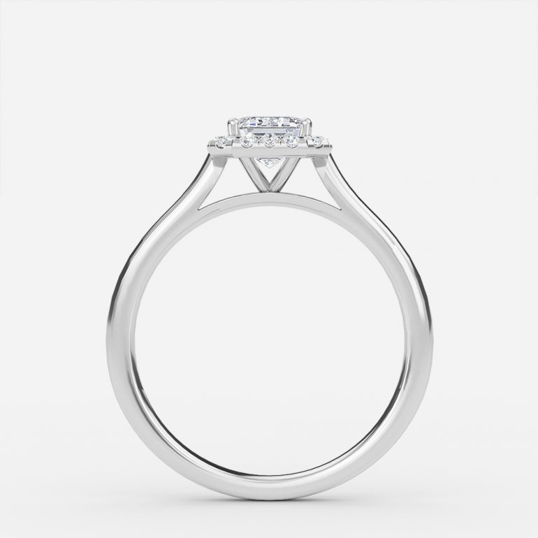Emerald Halo Engagement Ring