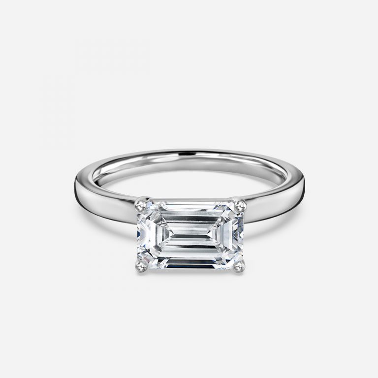 Emerald Solitaire Engagement Ring