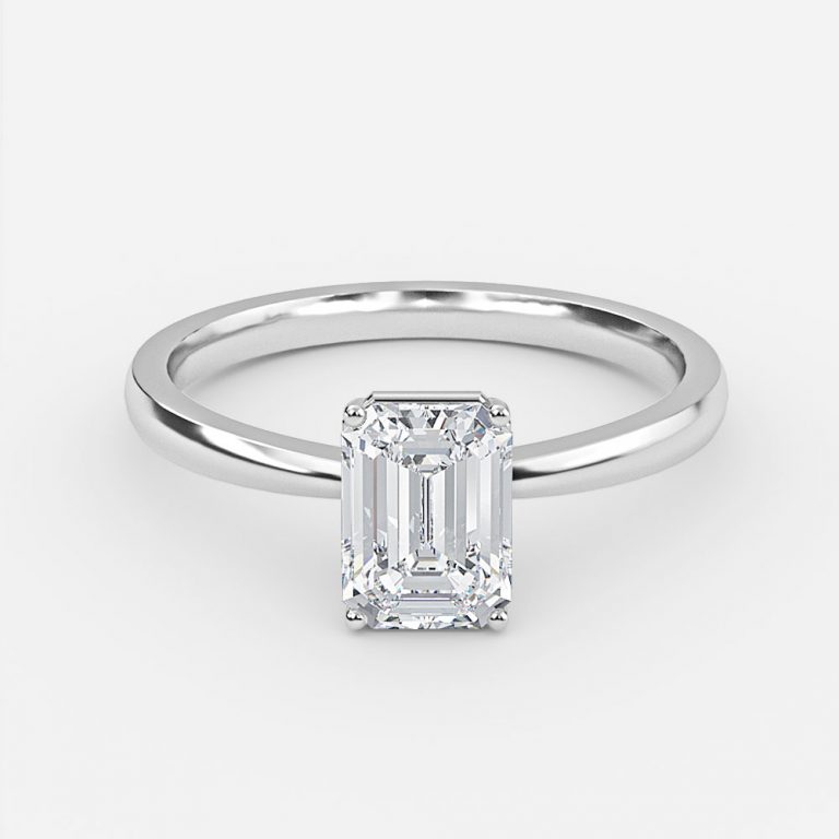 Emerald Solitaire Engagement Ring