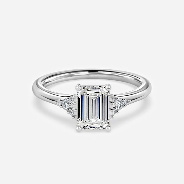 Emerald Cluster Engagement Ring