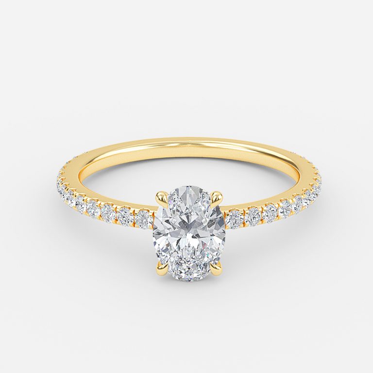 Oval Dainty Engagement Ring