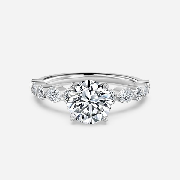 Round Unique Engagement Ring