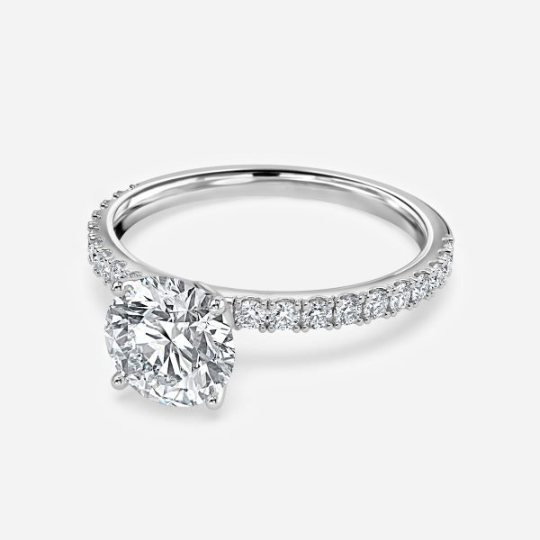 Round Hidden Halo Engagement Ring
