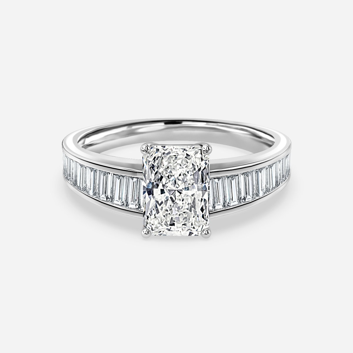 Radiant Unique Engagement Ring