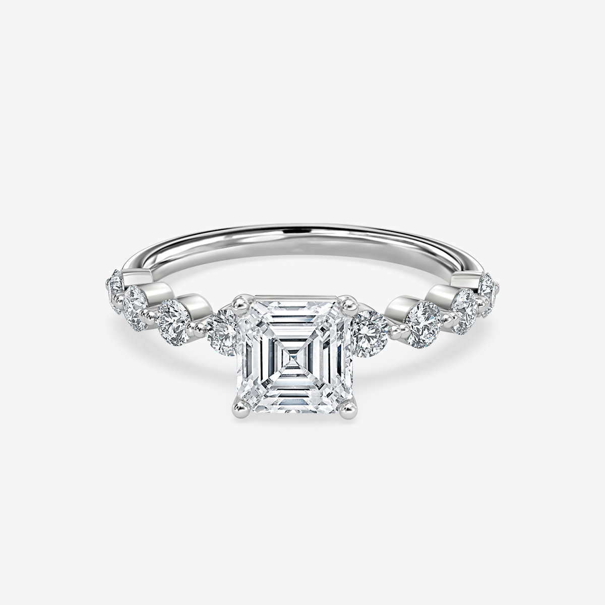 Asscher Unique Engagement Ring