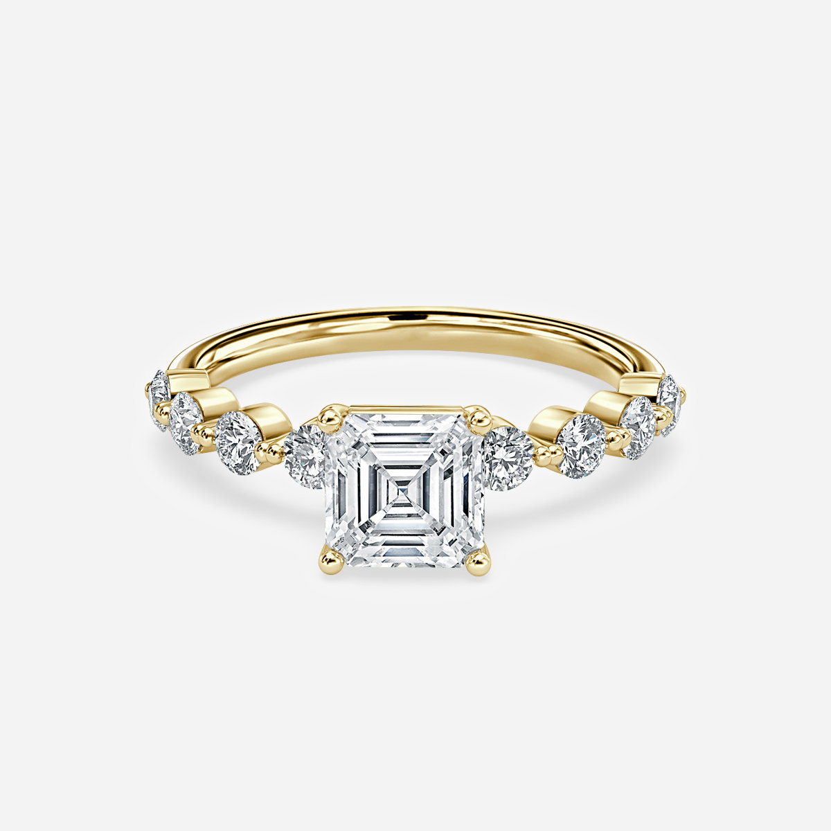 Asscher Unique Engagement Ring