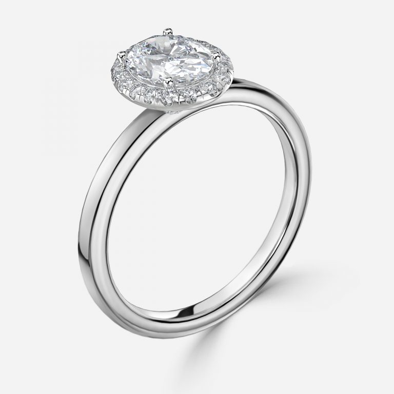 Oval Halo Engagement Ring